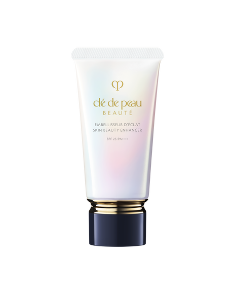 Photo of SKIN BEAUTY ENHANCER in an iridescent tube with a blue-black cap and gold accents.